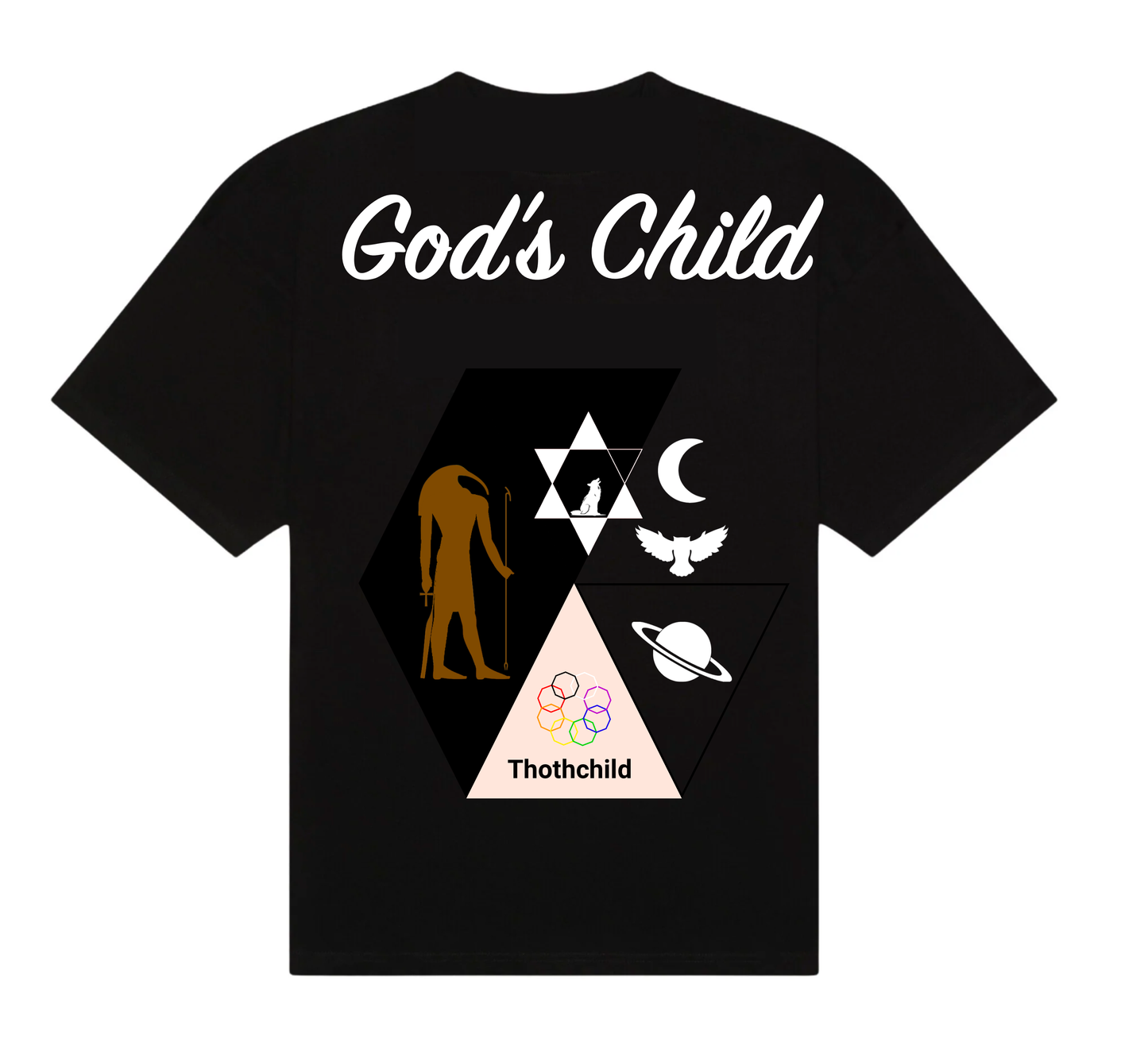 Mogul Hustle x Thothchild Tee: God's Child (Black)