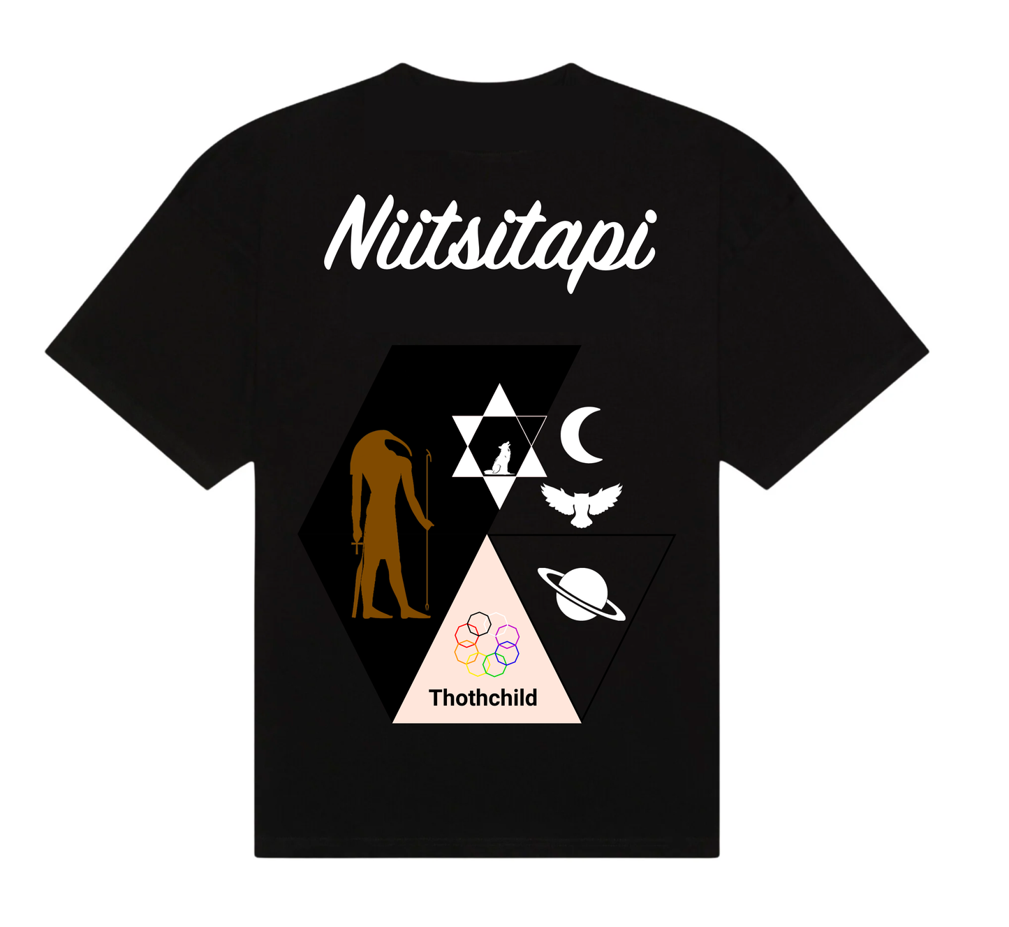 Mogul Hustle x Thothchild Tee: Niitsitapi (Black)